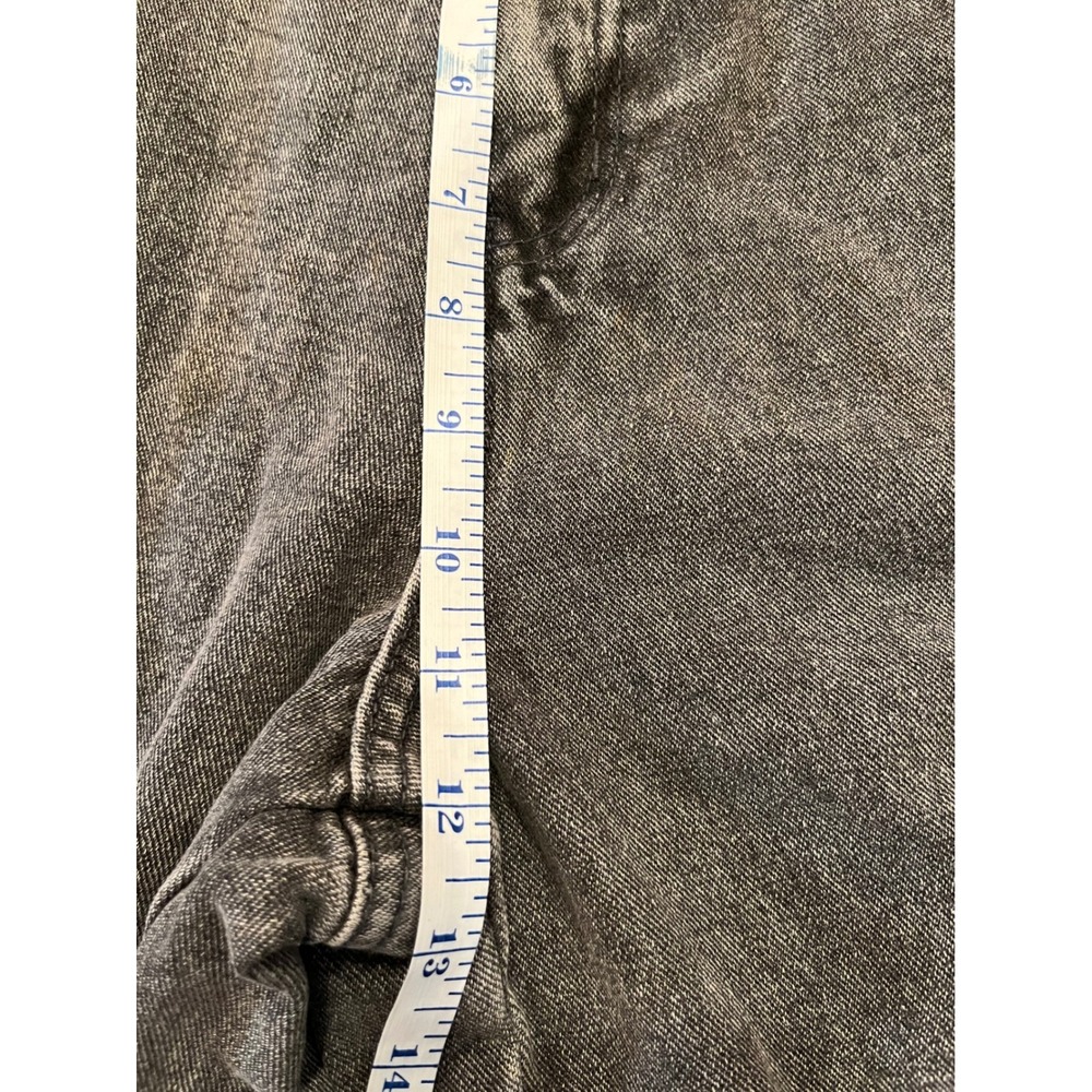 Pretty Little Thing Washed Black Denim Wide Leg Boyfriend Fit Cargo Jeans Sz 10 - Picture 15 of 16